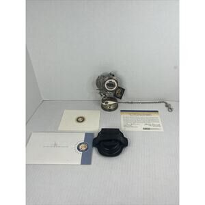 Franklin Mint Harley Davidson 1958 "Duo-Glide" Pocket Watch Stand Case & COA